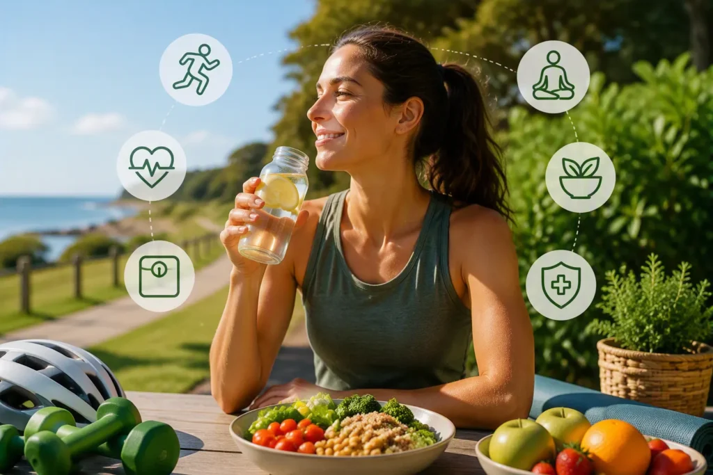 Australian woman focusing on preventive healthcare